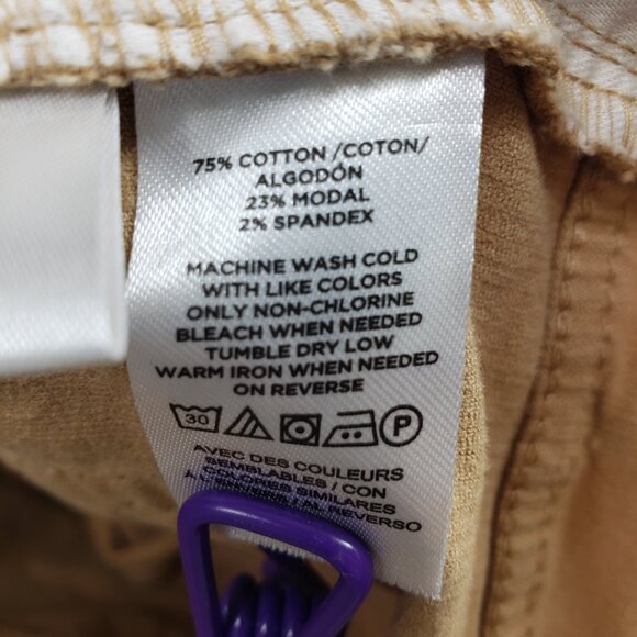 LOFT Corduroy Skinny Jeans‎ Pants 2 Camel Brown High Rise Waist Stretch Cotton - Picture 10 of 10